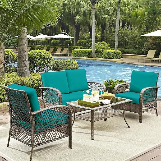 12Pcs Outdoor Cushion Covers, Patio Cushion Covers, Stretch Elastic Slipcovers - Image 6