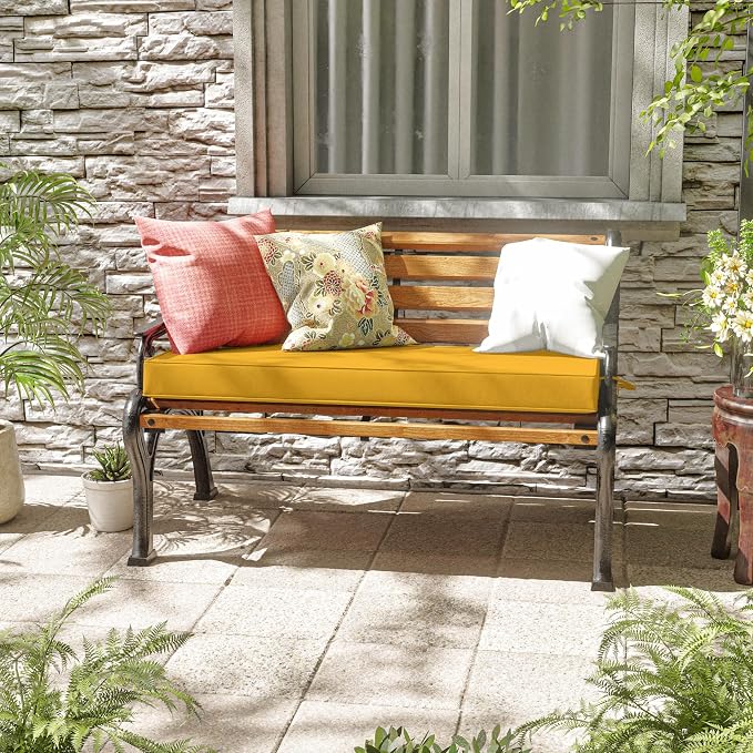 Premium Outdoor Bench Cushions for Patio Furniture 3.5inches Memory Foam Bench - Image 2