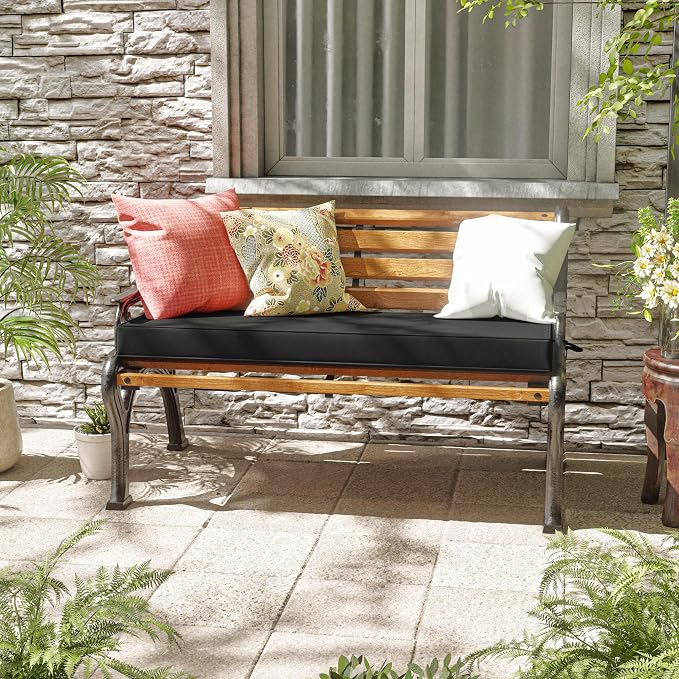 Premium Outdoor Bench Cushions for Patio Furniture 3.5inches Memory Foam Bench - Image 2