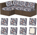 8Pcs Square Small Stretch Patio Cushion Covers, Couch & Sofa Replacement by VORSHAPE