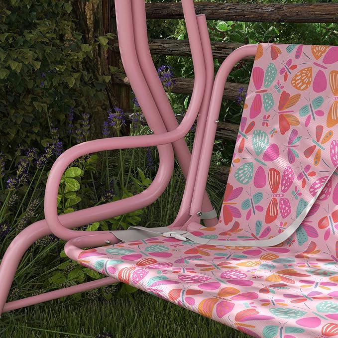 Qaba Kids Patio Swing, 2-Seater Outdoor Porch Swing Chair - Image 8