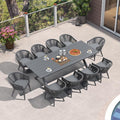 PURPLE LEAF 11 Pieces Outdoor Dining Set by PURPLELEAF