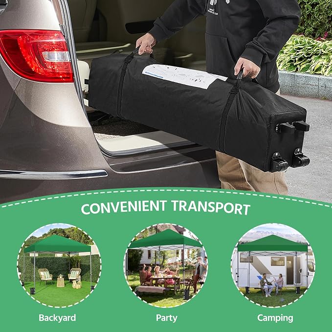 Yaheetech 10x10 1-Person Setup Pop Up Canopy Tent, Instant Portable Commercial - Image 6