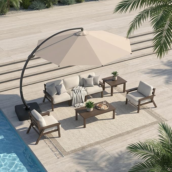7 Piece Patio Conversation Sets, Outdoor Couch by PatioKingdom
