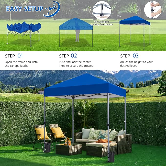 Yaheetech 6.6×6.6 Pop Up Canopy Easy Set-up Tent, Portable Outdoor Canopy - Image 2