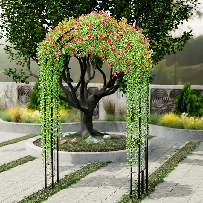 102in Steel Garden Arch Arbor Trellis - Image 7