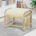 Krit Handmade Rattan Wicker Ottoman Footstool by Wickerix