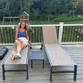 PURPLE LEAF Outdoor Chaise Lounge Set of 4 Aluminum Patio Lounge Chair by PURPLELEAF