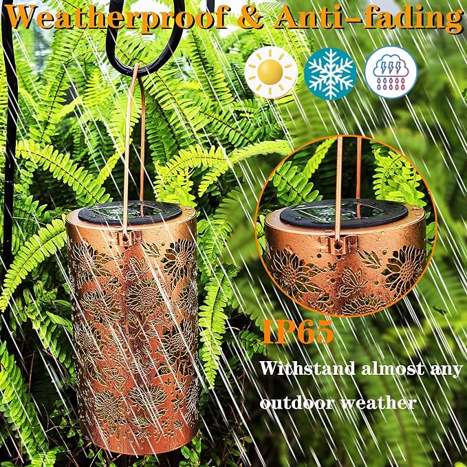 Gardening Birthday Gifts for Mom Women Grandma, Solar Lanterns Outdoor - Image 3