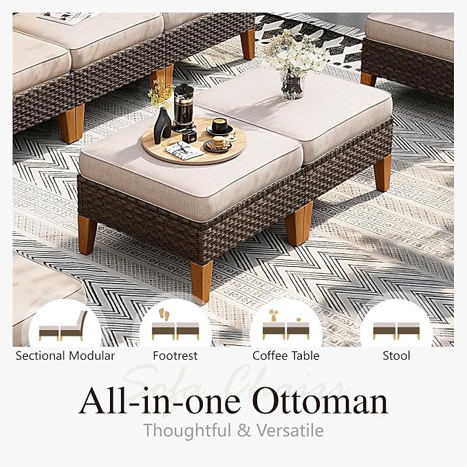 Sophia & William Half Moon Outdoor Sectional Furniture - Image 6