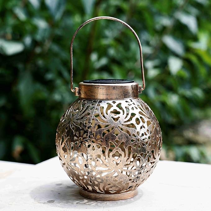 Set of 2 Solar Lanterns Outdoor Hanging Decorative Lights - Image 2