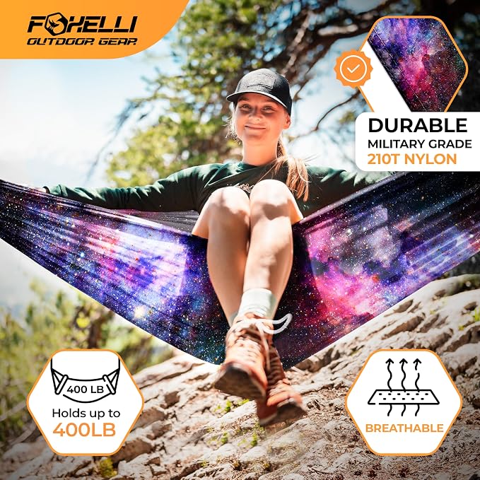 Foxelli Camping Hammock – Ultralight Hammock - Image 3