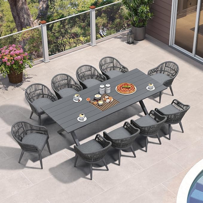 PURPLE LEAF 11 Pieces Patio Dining Set - Image 2