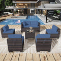 Outdoor Patio Furniture Set, 7 Pieces Outdoor Sectional Furniture Patio Sofa by ASJMR