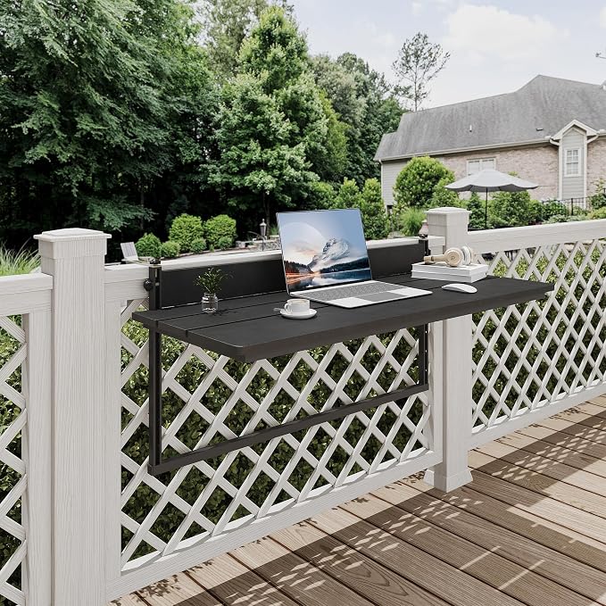 Sundale Outdoor 40" Large Folding Balcony Table - Image 6