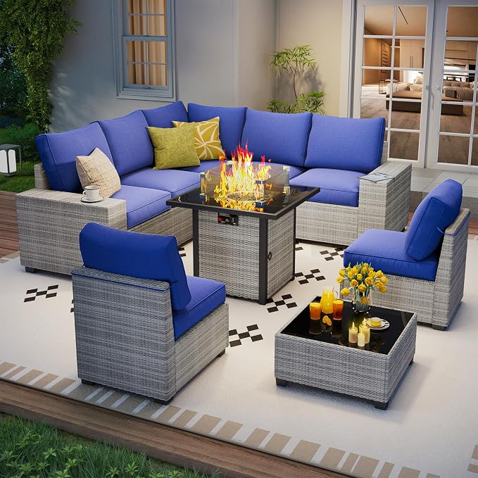 9 Piece Outdoor Patio Furniture Set by Olimix