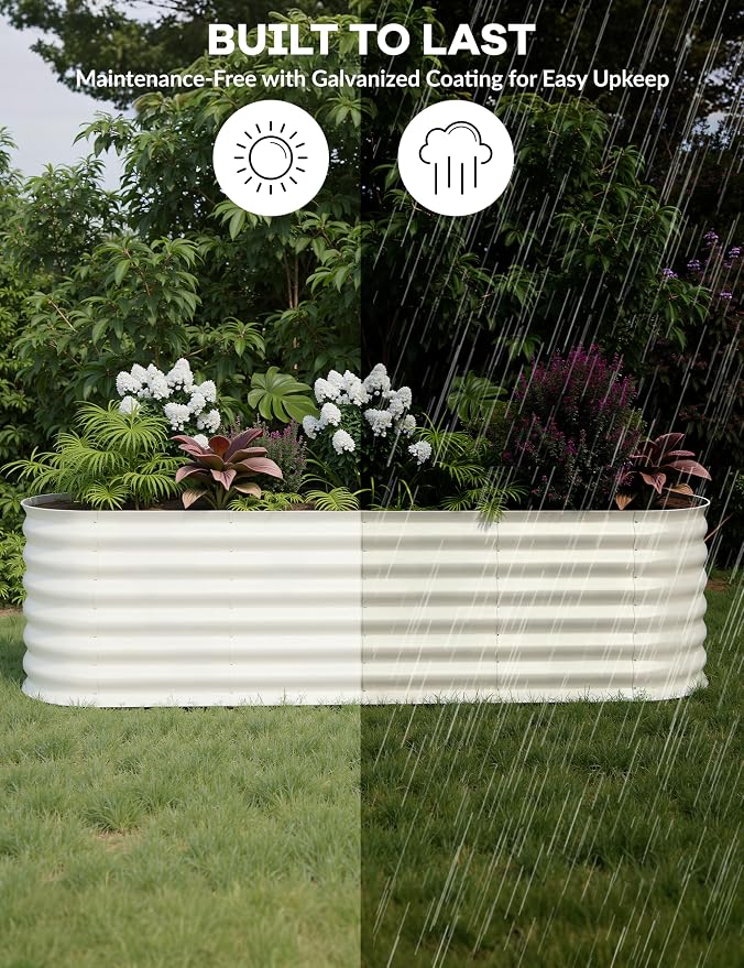 GarveeLife 8x2x2 ft Galvanized Raised Garden Bed - Image 4