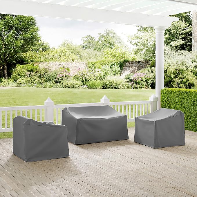 Crosley Furniture Patio Furniture Covers, Waterproof 3-Piece Cover Set - Image 3
