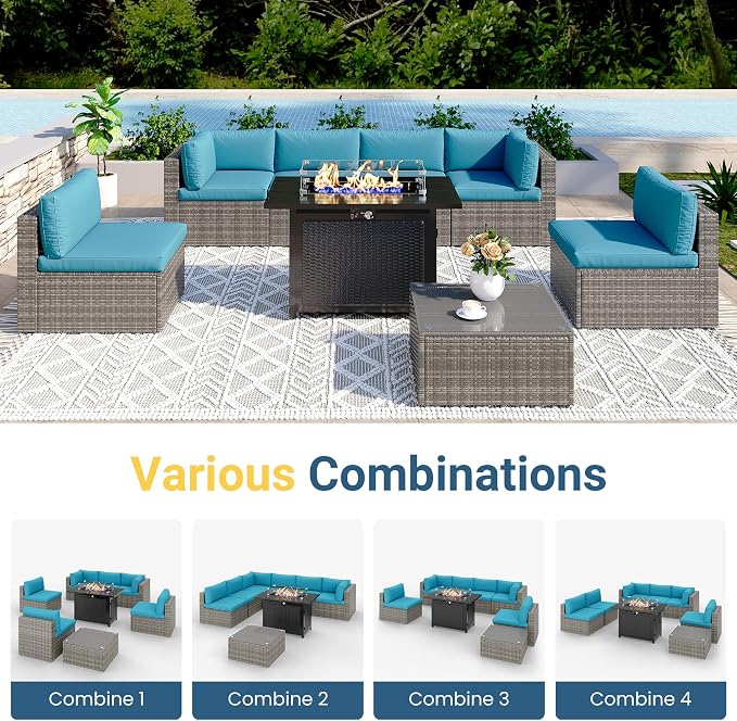 Wisteria Lane 8 Pieces Outdoor Patio Furniture Set - Image 4
