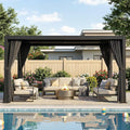 10' x 13' Louvered Pergola, Metal Patio Pergola by Sumshadow