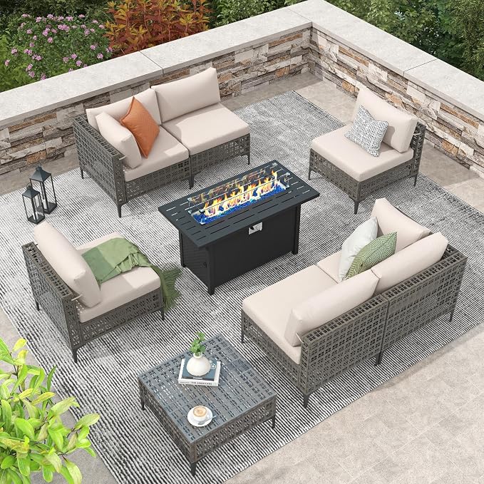 Patiorama 8 Piece Wicker Patio Furniture Set by Patiorama
