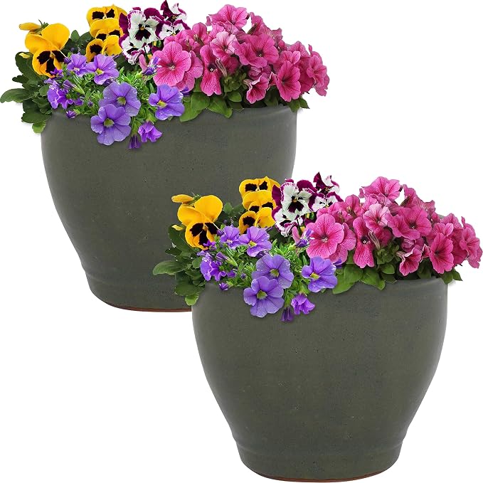 Sunnydaze Round Ceramic Planter by SunnydazeDecor