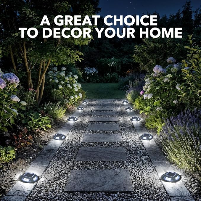 AGPTEK Solar Driveway Lights Outdoor 16 Pack, 2 Color Modes LED Deck Dock - Image 8