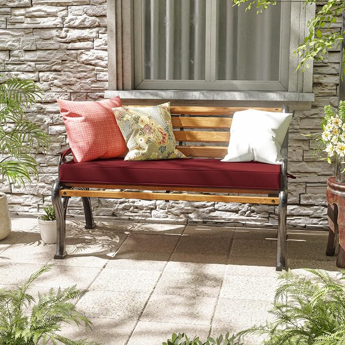 Premium Outdoor Bench Cushions for Patio Furniture 3.5inches Memory Foam Bench - Image 2