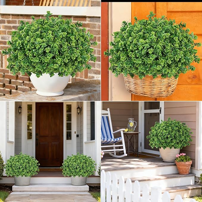 Artificial Fake Outdoor Plants for Spring Summer Decoration, 12 Bundles Fake - Image 4
