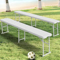YITAHOME 6FT Folding Bench 2 Pack, HDPE Portable Bench by YITAHOME