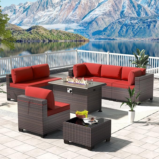 Kullavik 8 Pieces Outdoor Patio Furniture Set by KULLAVIK