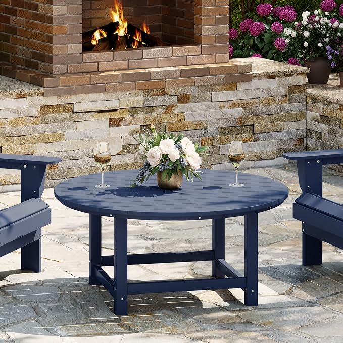WestinTrends Malibu Low Outdoor HDPE Round Patio Coffee Table by WestinTrends