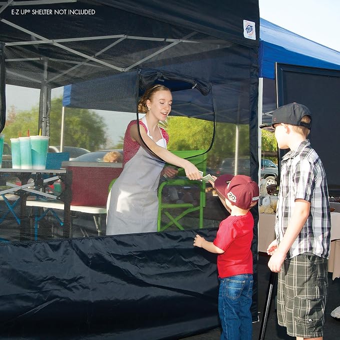 E-Z UP Food Booth Sidewall Kit, Fits 10' x 10' Straight Leg Canopy, Includes 2 - Image 3