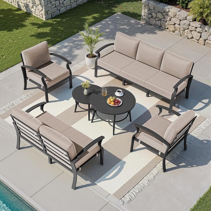 Kullavik Aluminum Patio Furniture Set - Image 6