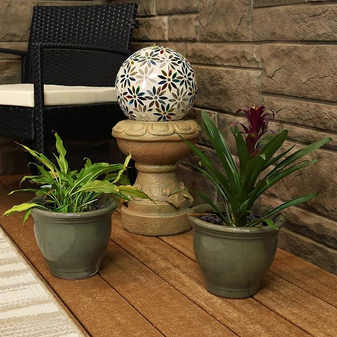 Sunnydaze Round Ceramic Planter - Image 6