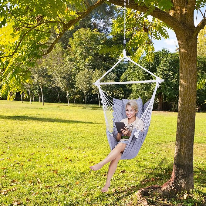 Backyard Expressions Hanging Hammock Chair Swing - Image 2