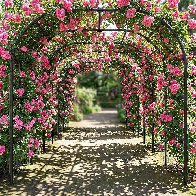 DoCred Garden Arch Trellis for Climbing Plants, 88 Inch Large Garden Trellises - Image 8