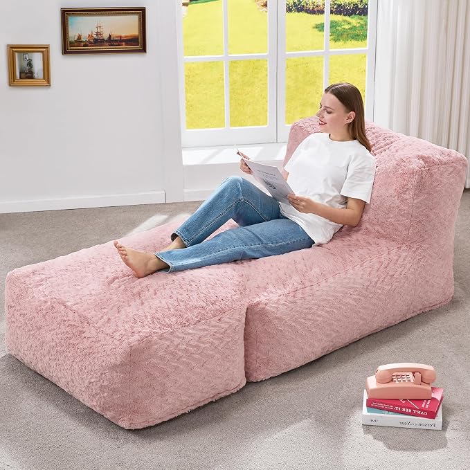 Hobestluk Bean Bag Chair Big Bean Bag Lounger by YourHomeDeservesMore