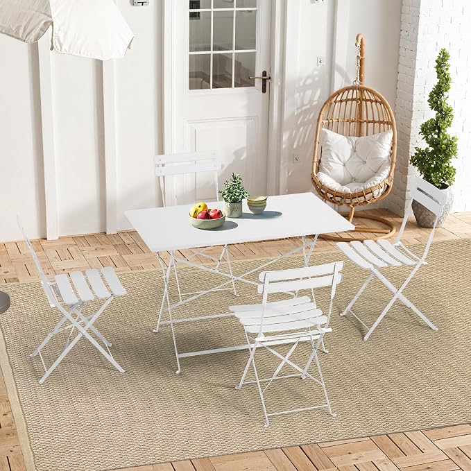 MELLCOM 5-Piece Foldable Patio Dining Set - Image 8