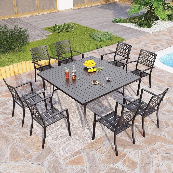 PHI VILLA 9 Piece Outdoor Dining Set - Image 2