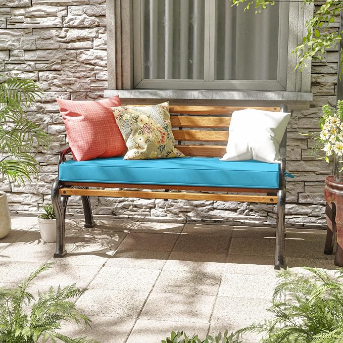 Premium Outdoor Bench Cushions for Patio Furniture 3.5inches Memory Foam Bench - Image 2
