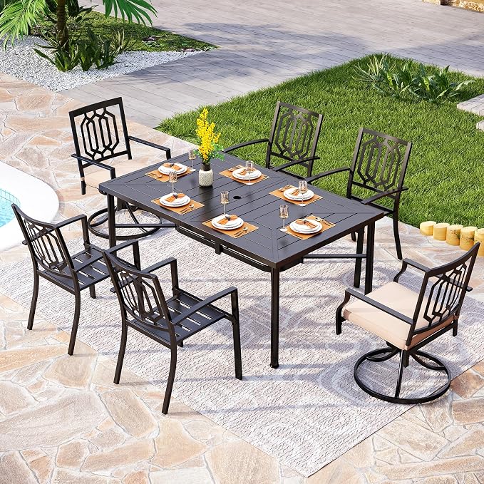 PHI VILLA 7 Pieces Outdoor Dining Set - Image 2