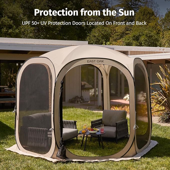 East Oak Screen House Tent Pop-Up, Portable Screen Room Canopy Instant Screen - Image 9