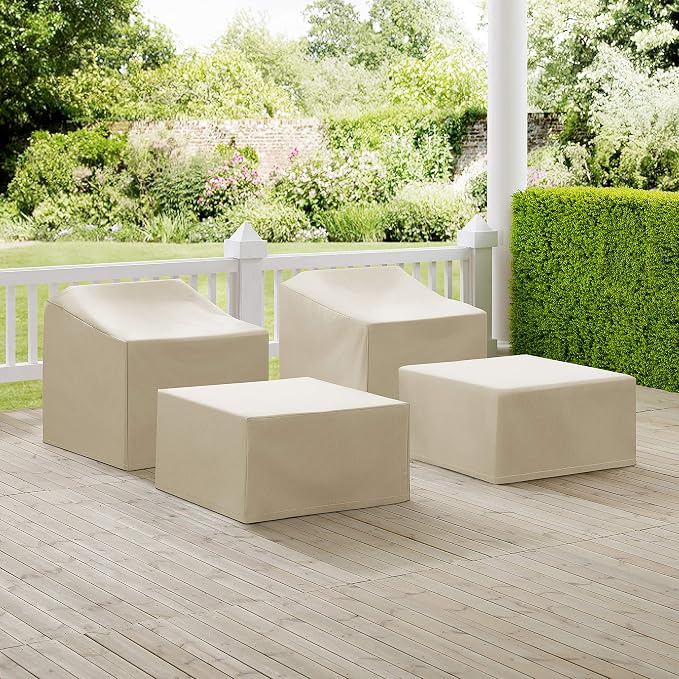 Crosley Furniture Patio Furniture Covers, Waterproof 4-Piece Cover Set - Image 3