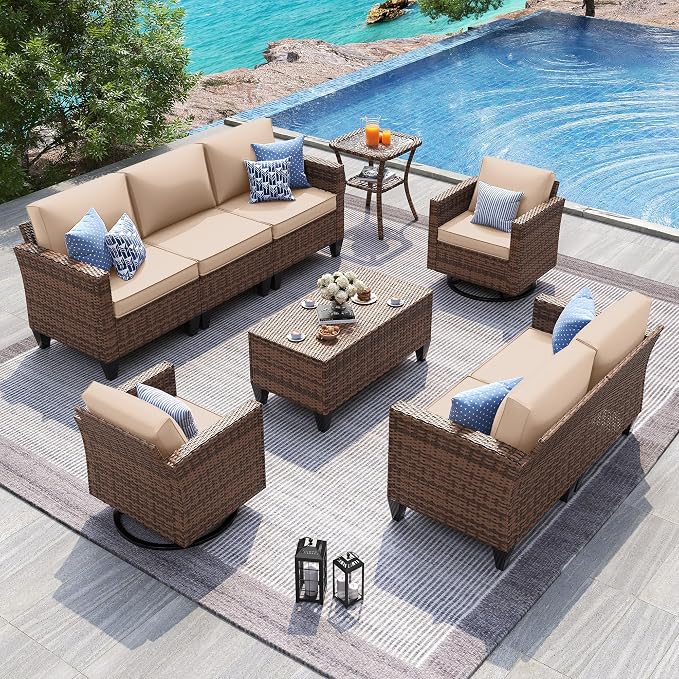 UDPATIO Patio Furniture Set, 6 Pieces Outdoor Furniture Sets by UDPATIO