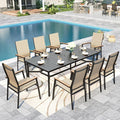 Sophia & William Patio Dining Set 9 Pieces, Patio Table and Chairs Set by SophiaWilliam