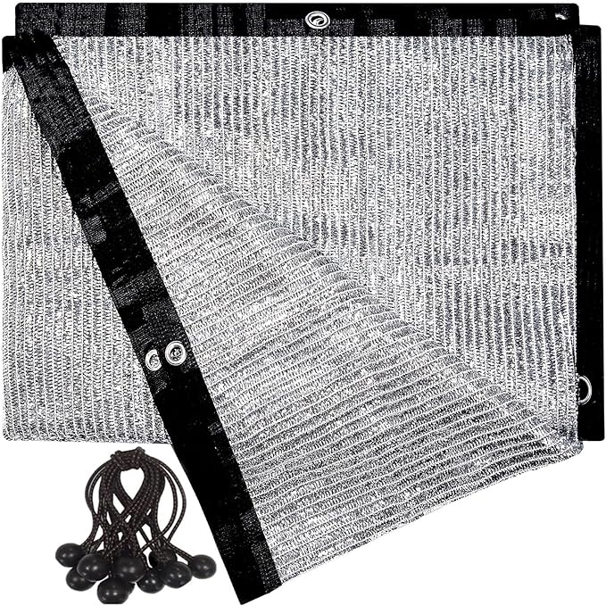 70% Aluminum Shade Cloth 13 FT x 16 FT, Durable Mesh Silver Tarps by UNIUP