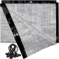 70% Aluminum Shade Cloth 10 FT x 20 FT, Durable Mesh Silver Tarps by UNIUP