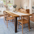 Devoko Home Acacia Wood Dining Table 6-Person Indoor Outdoor Table by DEVOKO