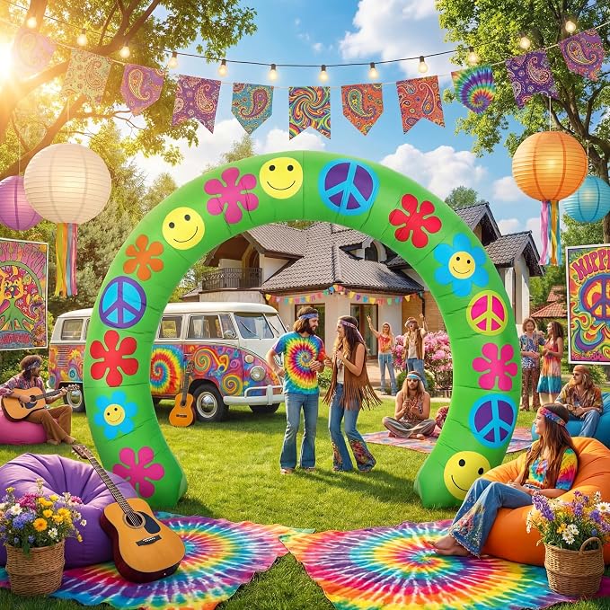 10 ft 60's Hippie Party Inflatable Decorations by Gilprop